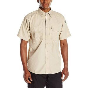Blackhawk Tan Men's Button Down Shirt (L)